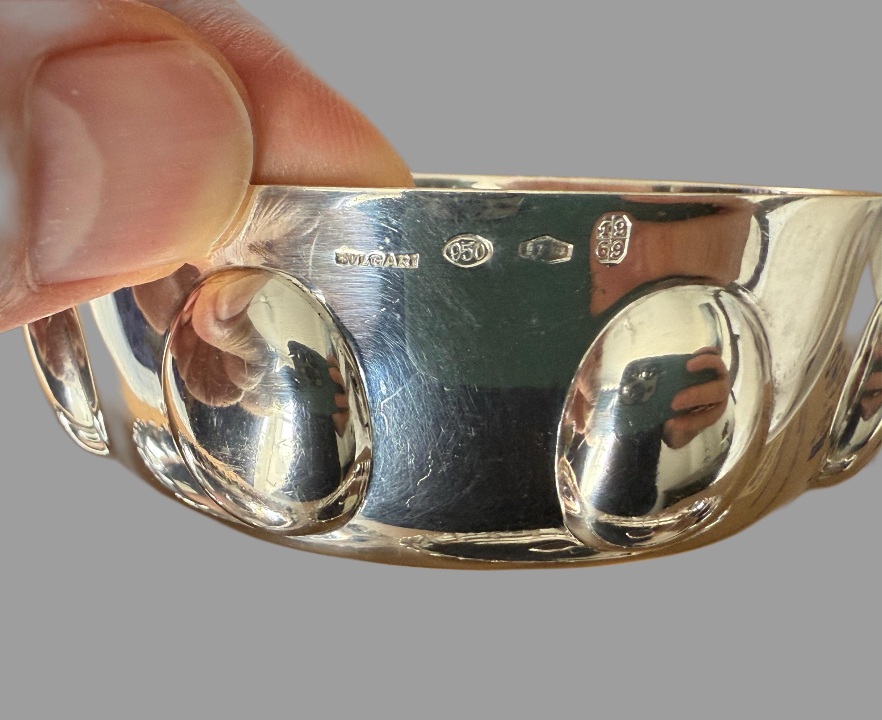 A trio of rare sterling silver pieces with ancient Roman coins, Bulgari 20th c For Sale 7