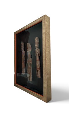 A trio of traditional Ewe carved wooden figures