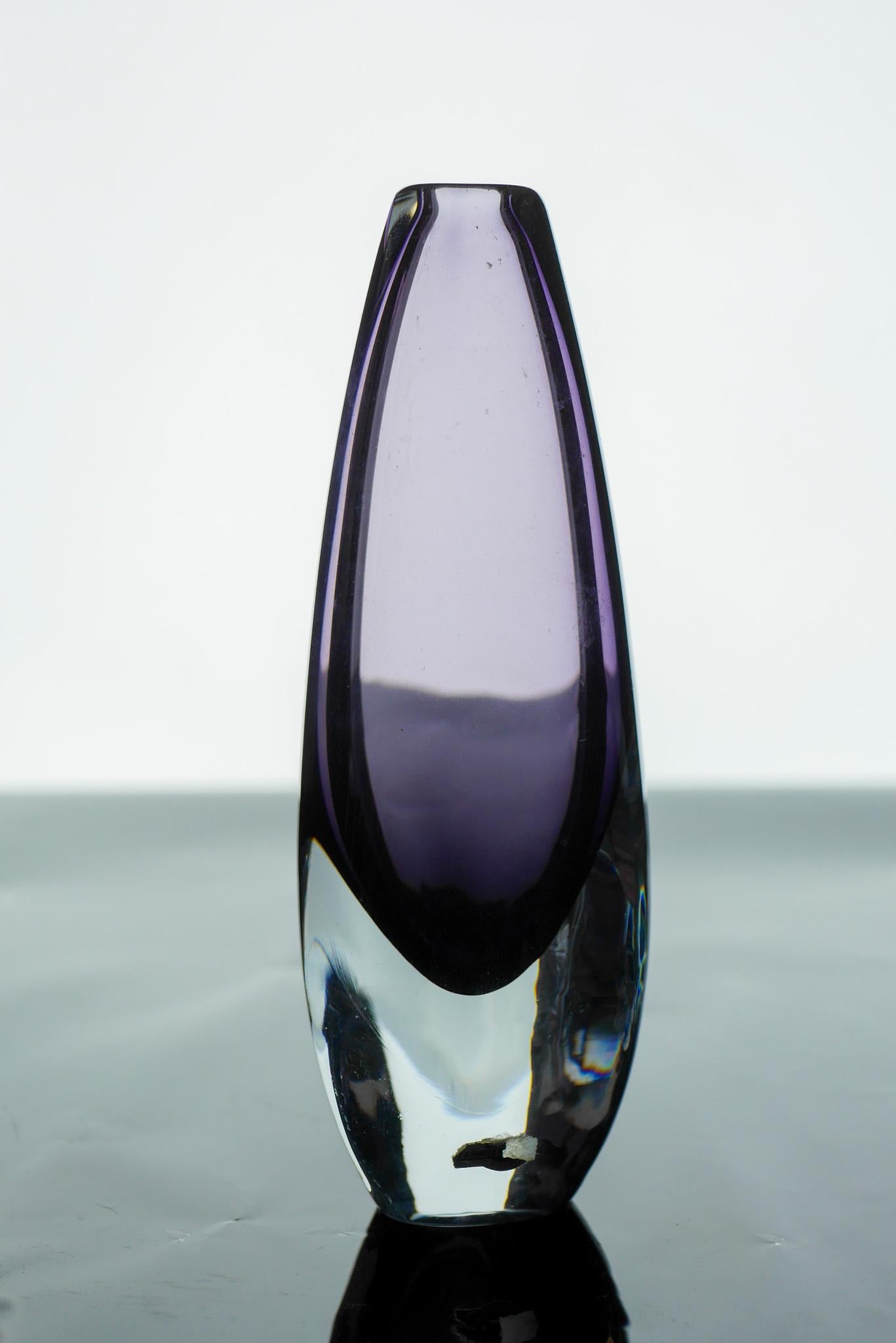 Trio Sommerso Glasvasen in Lila von Gunnar Nylund Strömbergshyttan Schweden im Angebot 4