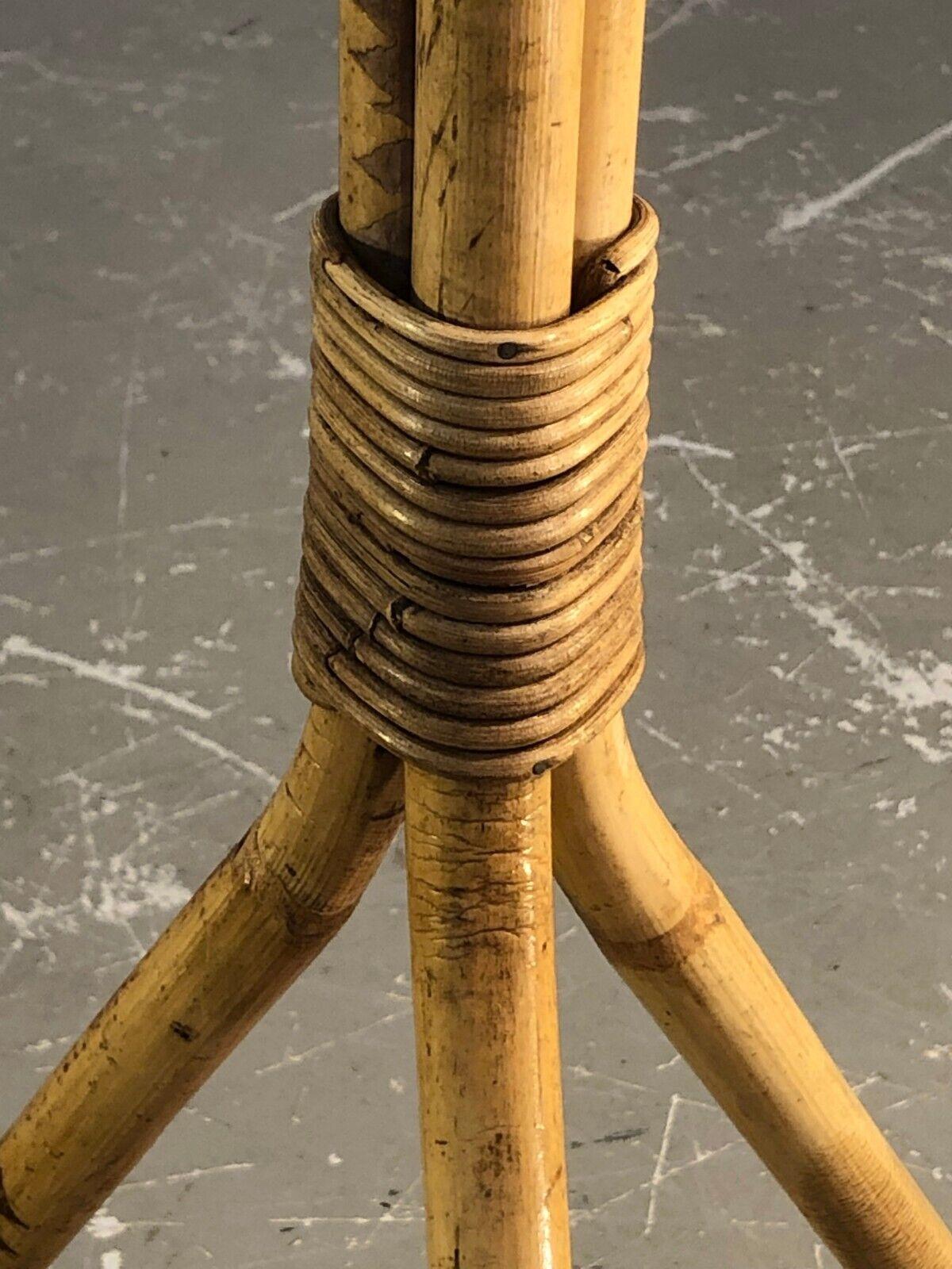 A MODERNIST TRIPOD Bamboo FLOOR LAMP, AUDOUX-MINNET & SOGNOT Style, France 1950 For Sale 2