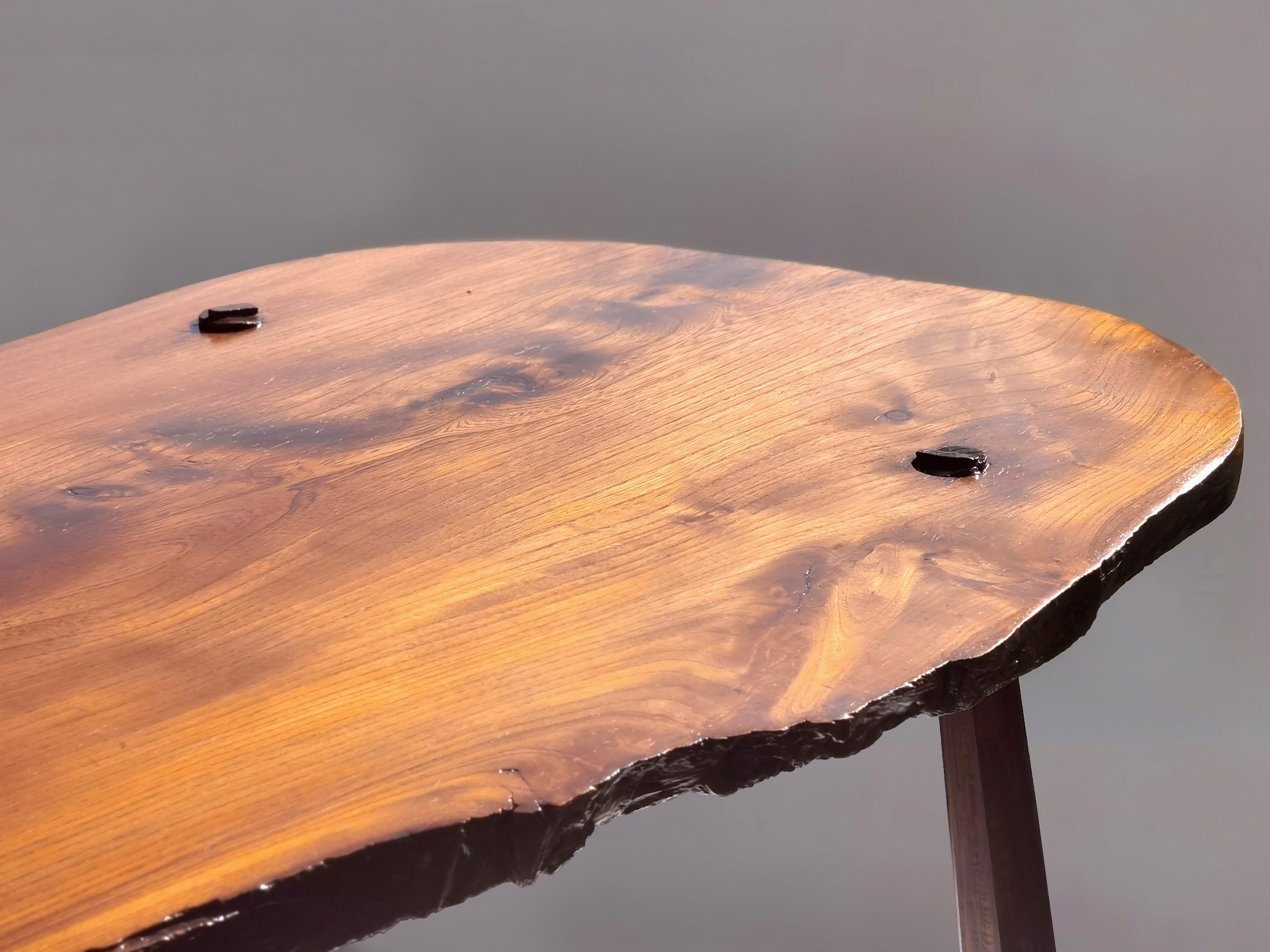 TAVOLO DA CAFFÈ BRUTALISTA RUSTICO DEL MEDIOCENTO-MODERNO, Francia, 1950 in vendita 2