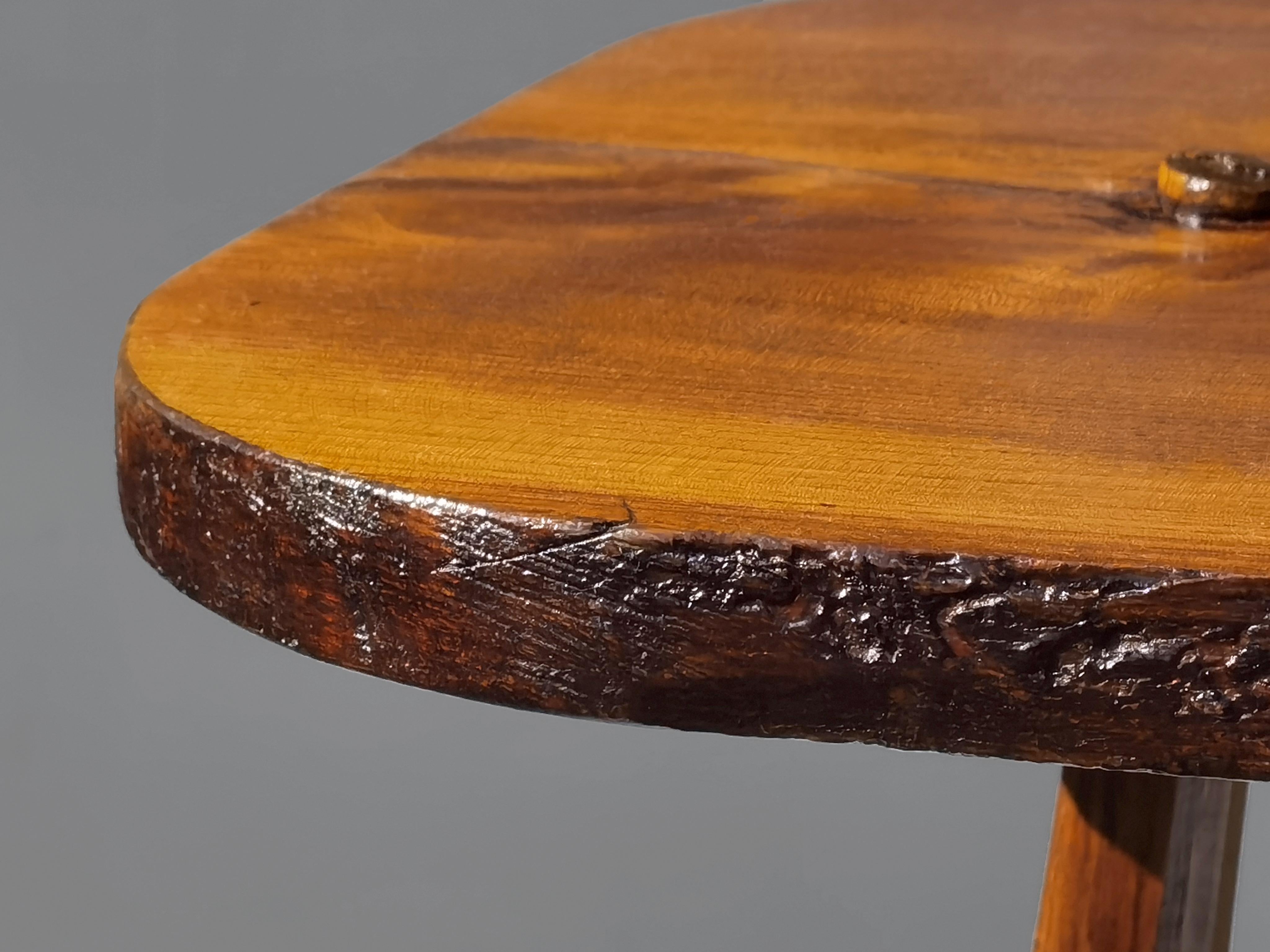 TAVOLO DA CAFFÈ BRUTALISTA RUSTICO DEL MEDIOCENTO-MODERNO, Francia, 1950 in vendita 4