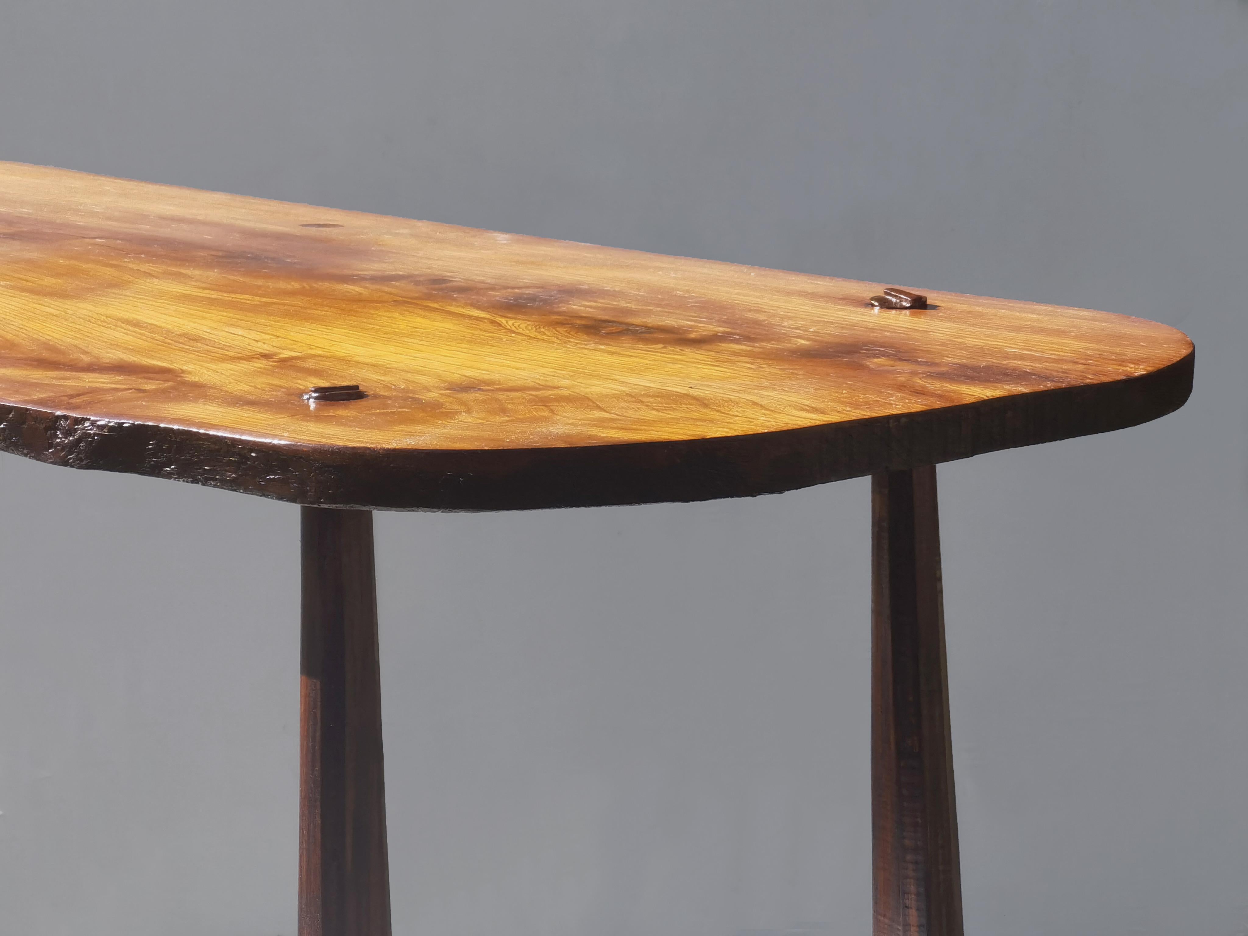 TAVOLO DA CAFFÈ BRUTALISTA RUSTICO DEL MEDIOCENTO-MODERNO, Francia, 1950 in vendita 9