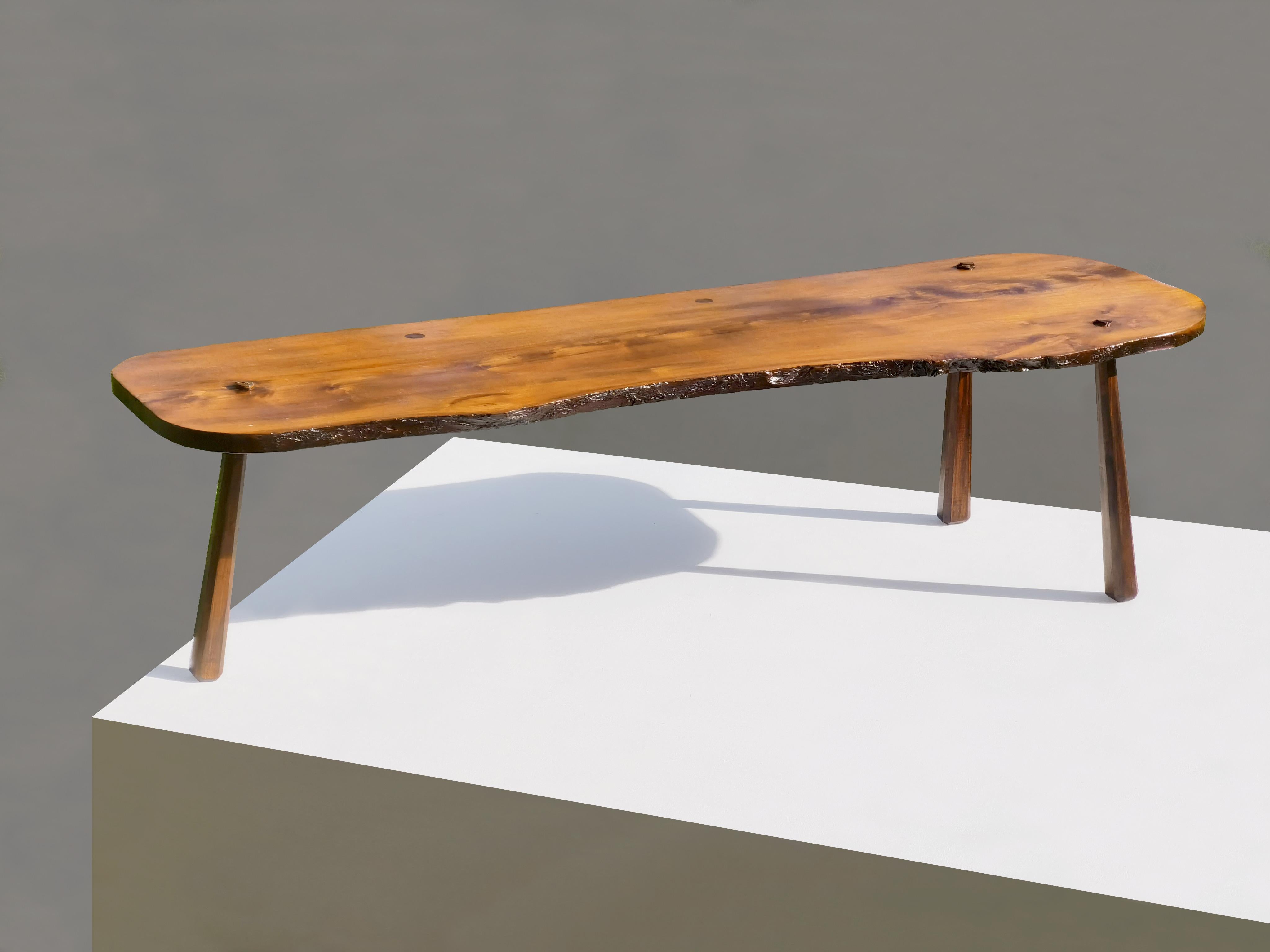 TAVOLO DA CAFFÈ BRUTALISTA RUSTICO DEL MEDIOCENTO-MODERNO, Francia, 1950 in vendita 7