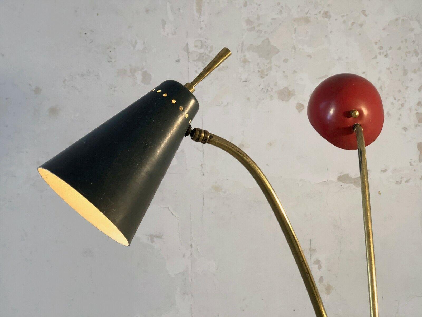 A MID-CENTURY-MODERN MODERNIST Tripod FLOOR LAMP, MATEGOT Style, France 1950 For Sale 2