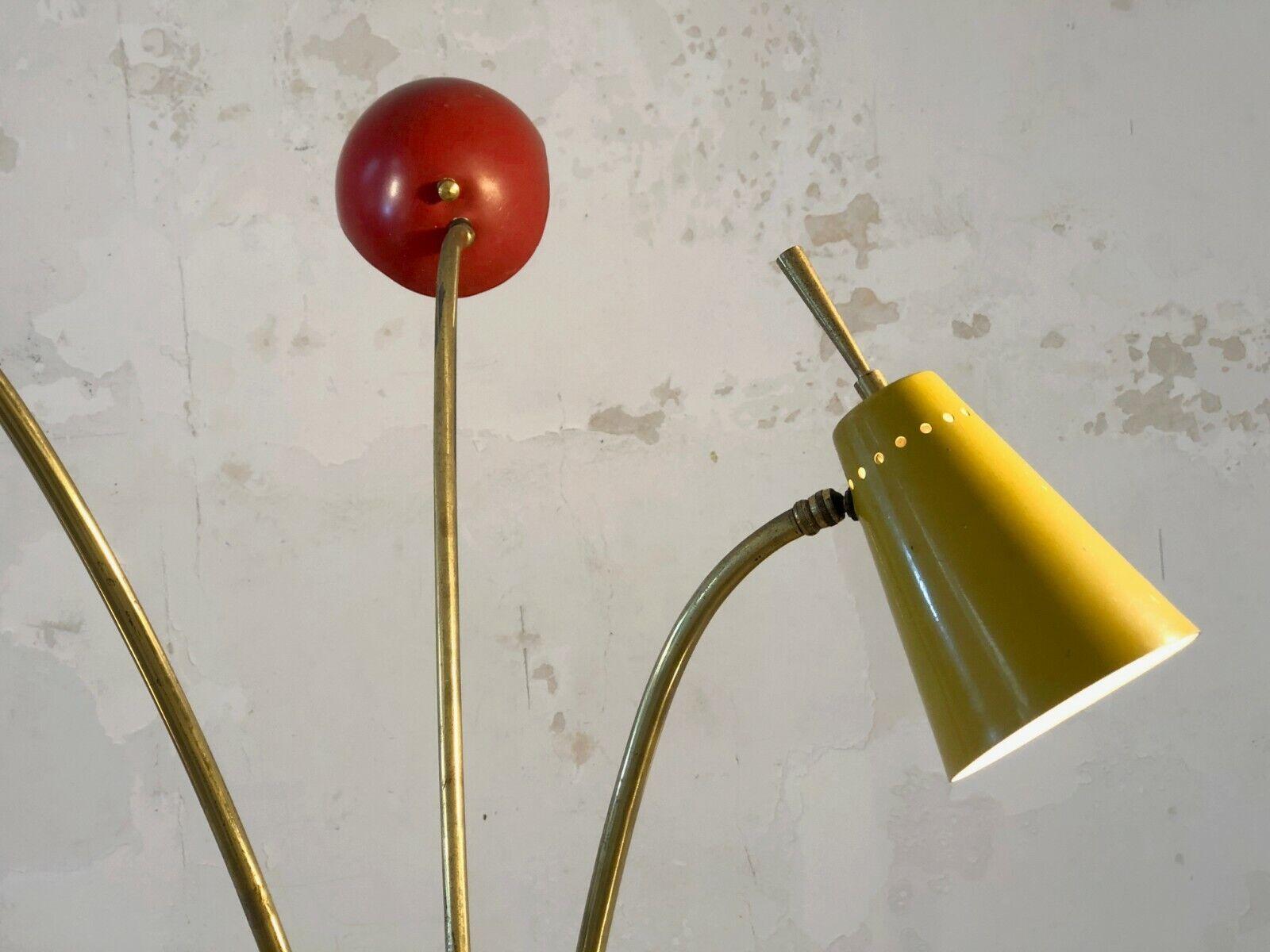 A MID-CENTURY-MODERN MODERNIST Tripod FLOOR LAMP, MATEGOT Style, France 1950 For Sale 3