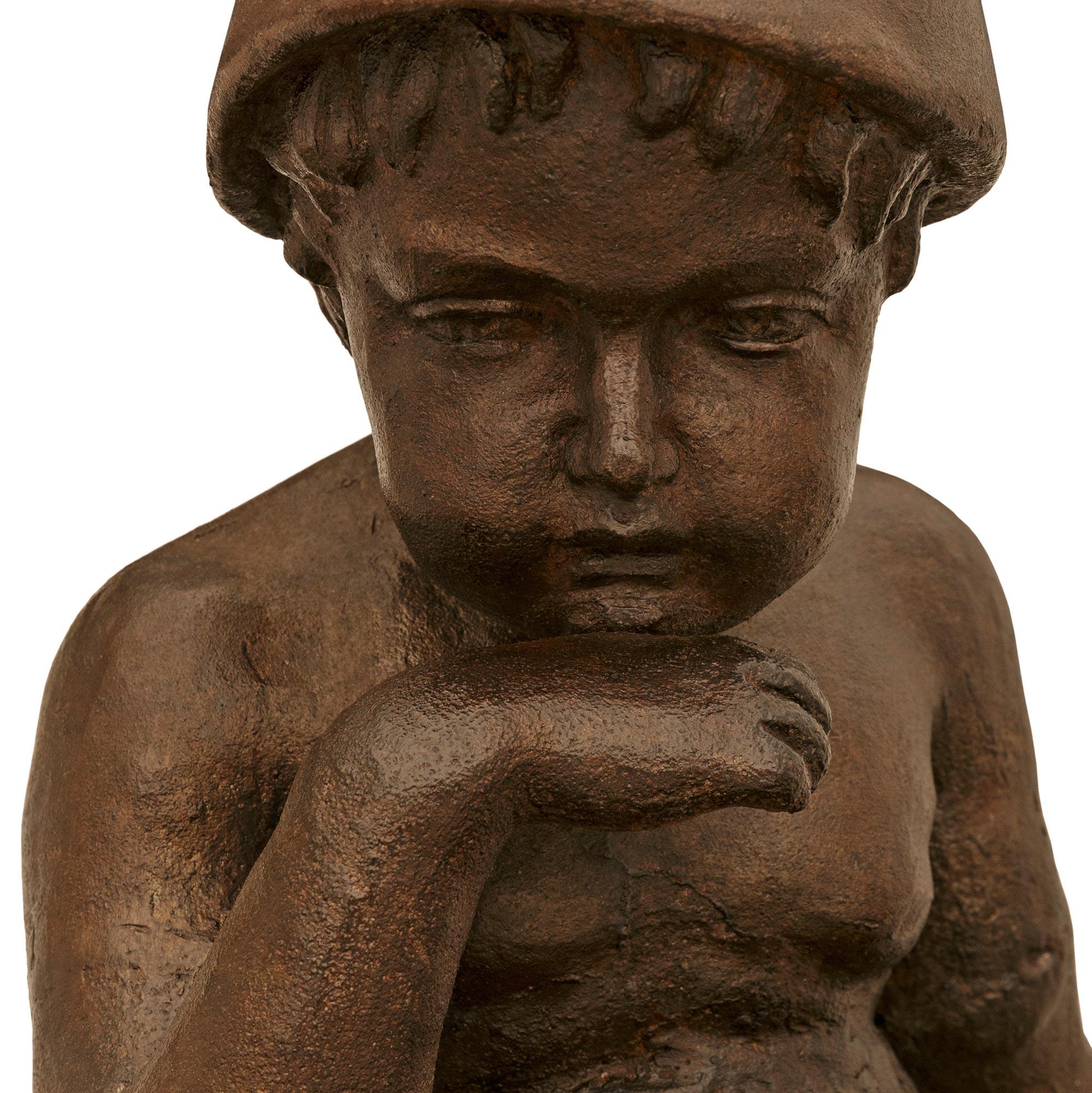 A true pair of French 19th century Cast Iron statues For Sale 4