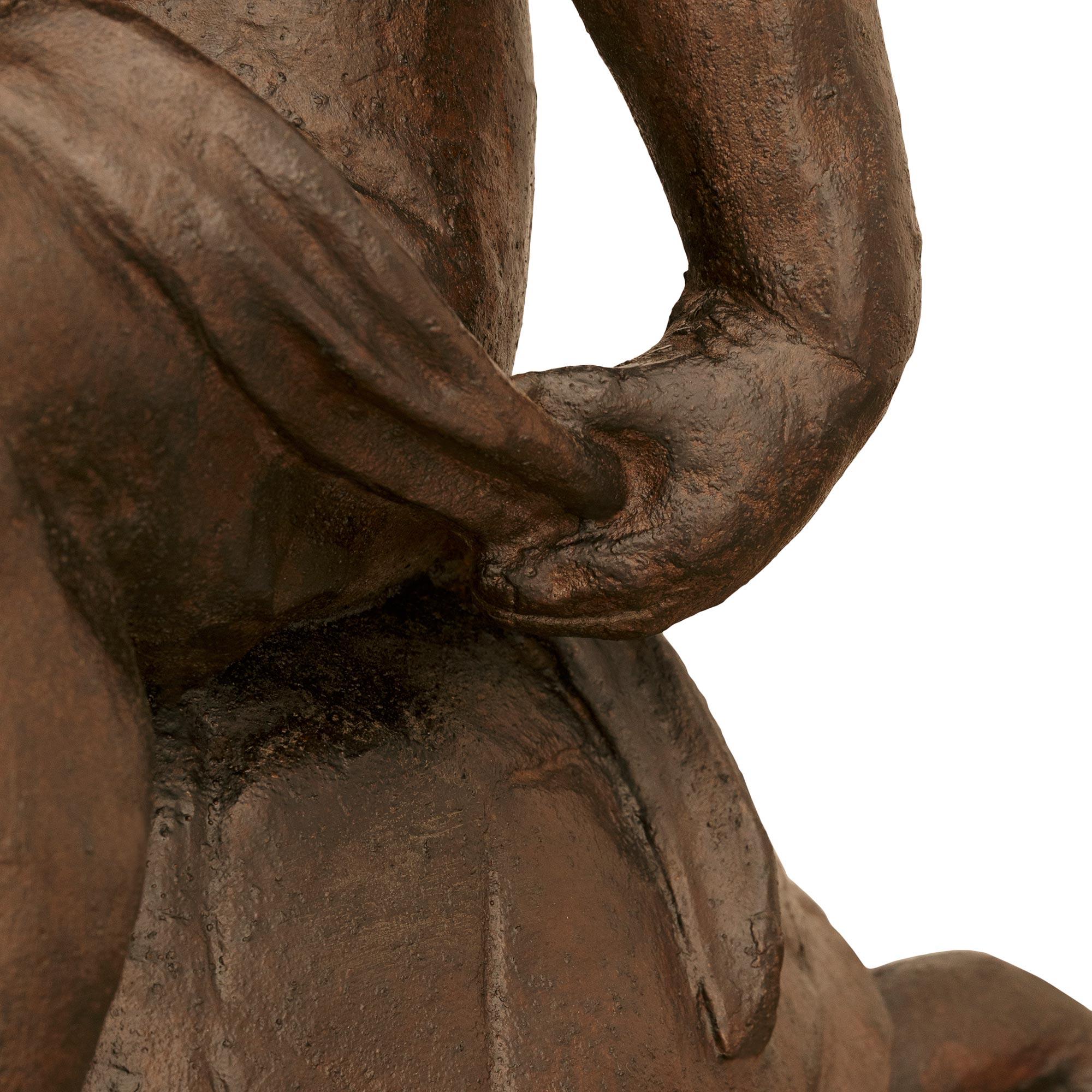 A true pair of French 19th century Cast Iron statues For Sale 5