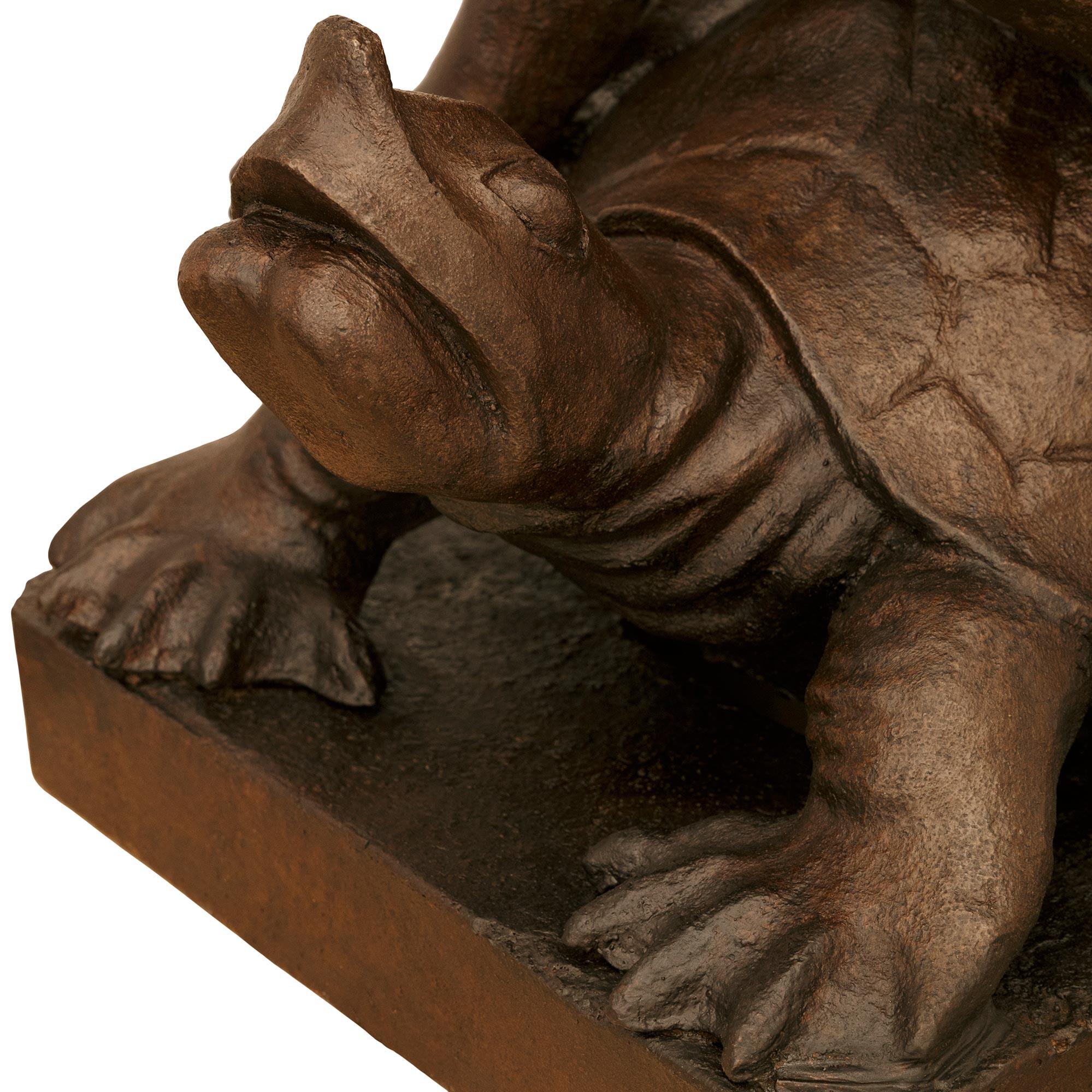 A true pair of French 19th century Cast Iron statues For Sale 6
