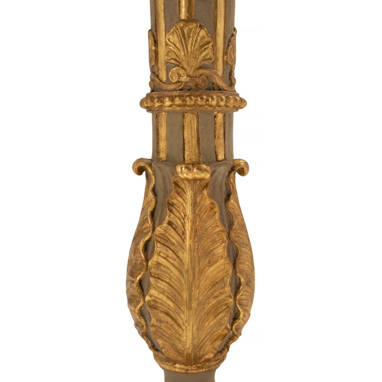 True Pair of Italian Early 19th Century Louis XVI Style Giltwood Floor ...