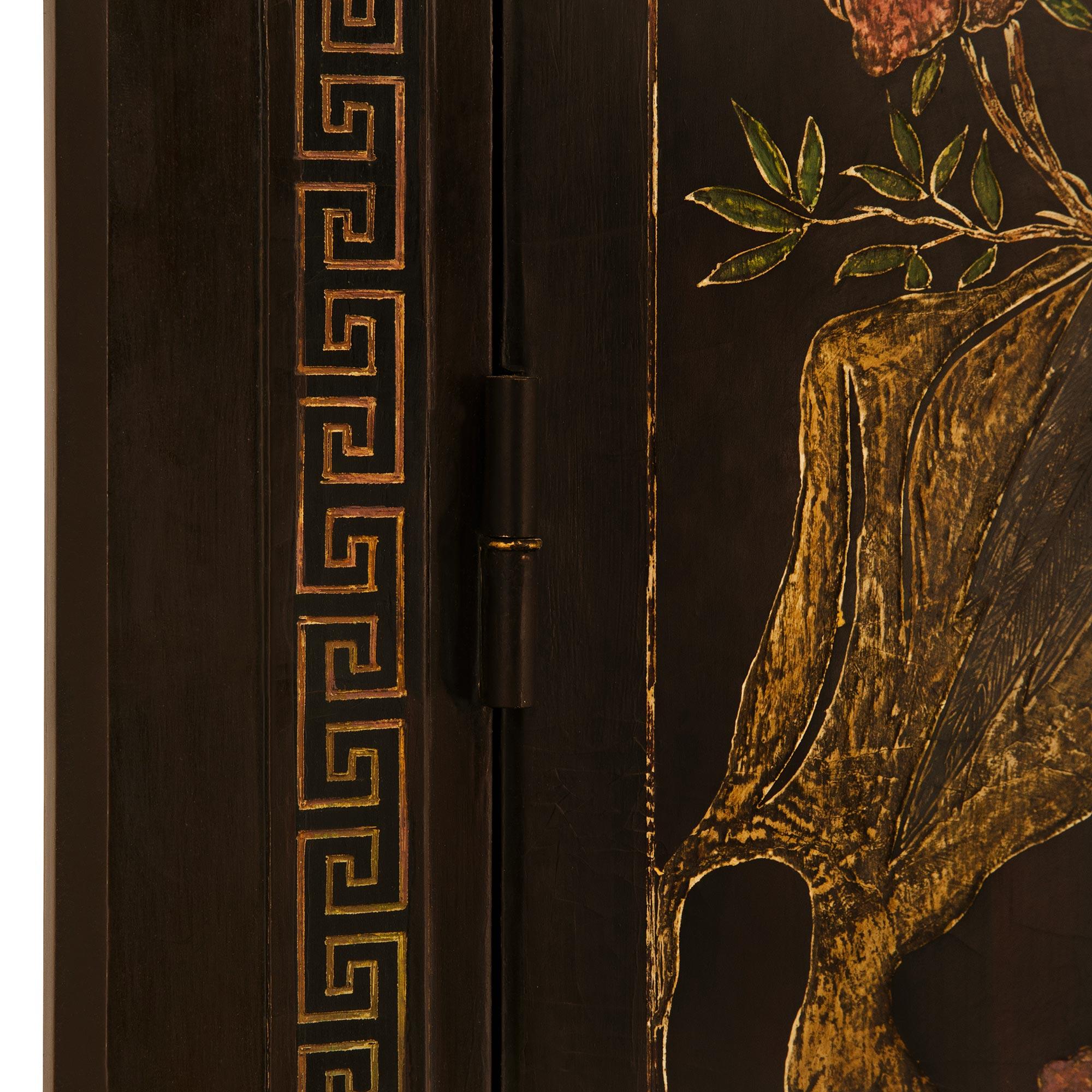 A true pair of Japanese 19th century Coromandel Laquered and Ormolu doors For Sale 2