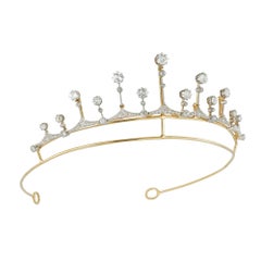 A turn of 20th century diamond fringe tiara/necklace