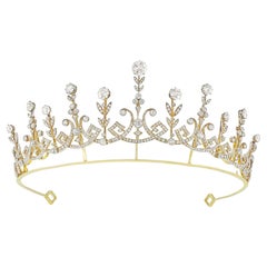 Antique A turn of the 20th century diamond-set fringe tiara