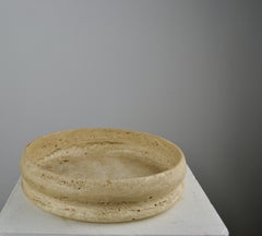 Catchall tourné en travertin - Fratelli Manelli  Italie 1970