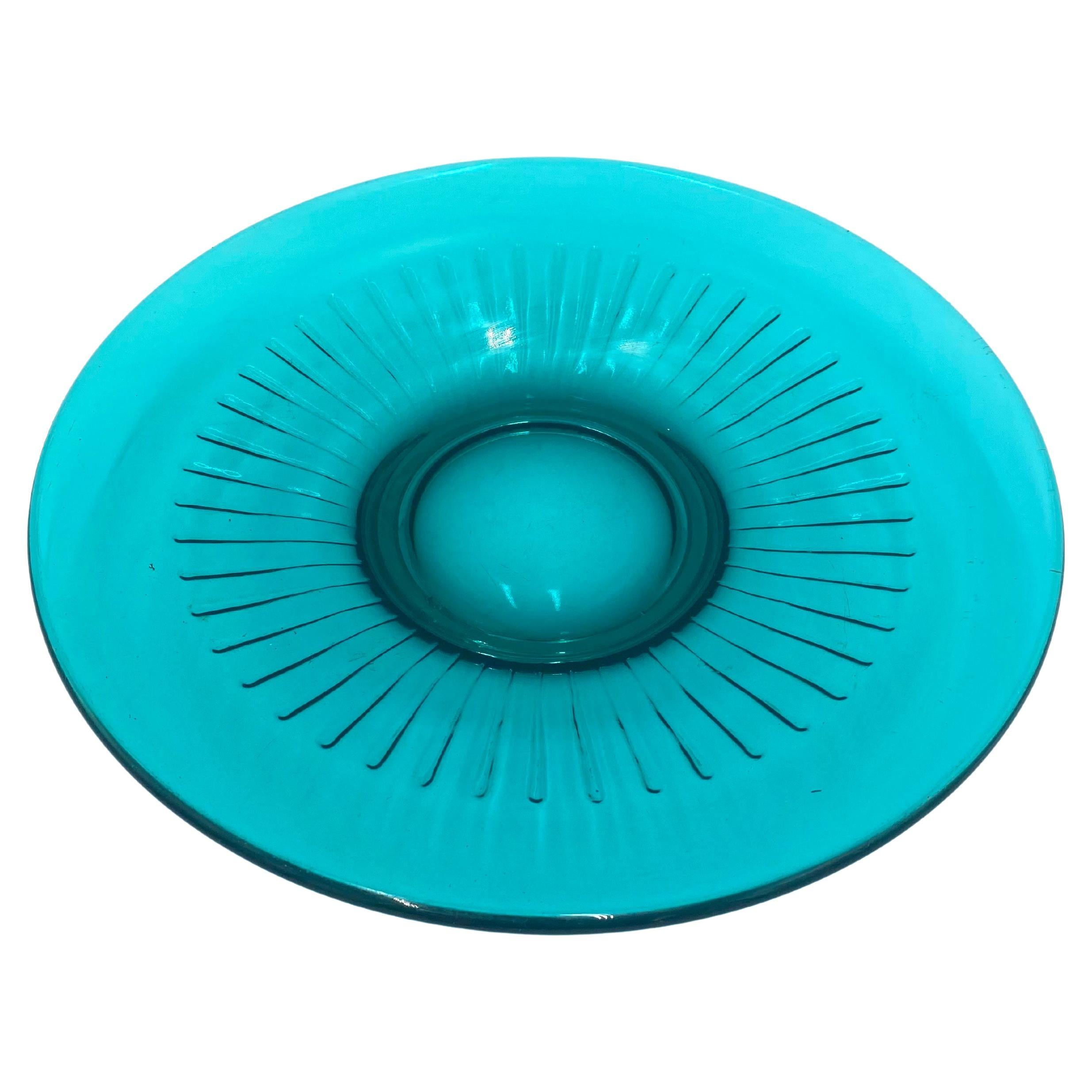 Turquoise Platter, Poland, 1970s For Sale