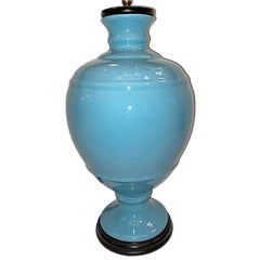A Turquoise Porcelain Table Lamp