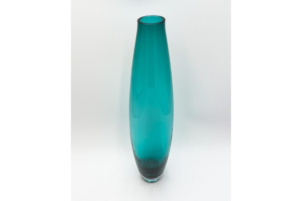 Polish Turquoise Vase, Poland, 1970s