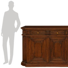 A Tuscan 18th century Baroque Period Walnut and Iron buffet