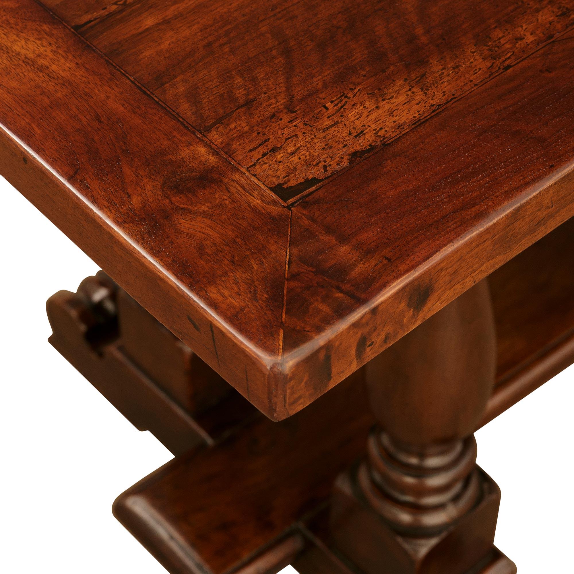 19th Century A Tuscan early 19th century Walnut trestle table For Sale
