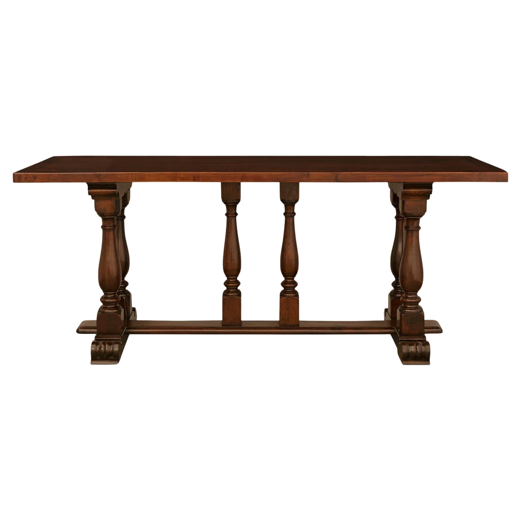 A Tuscan early 19th century Walnut trestle table