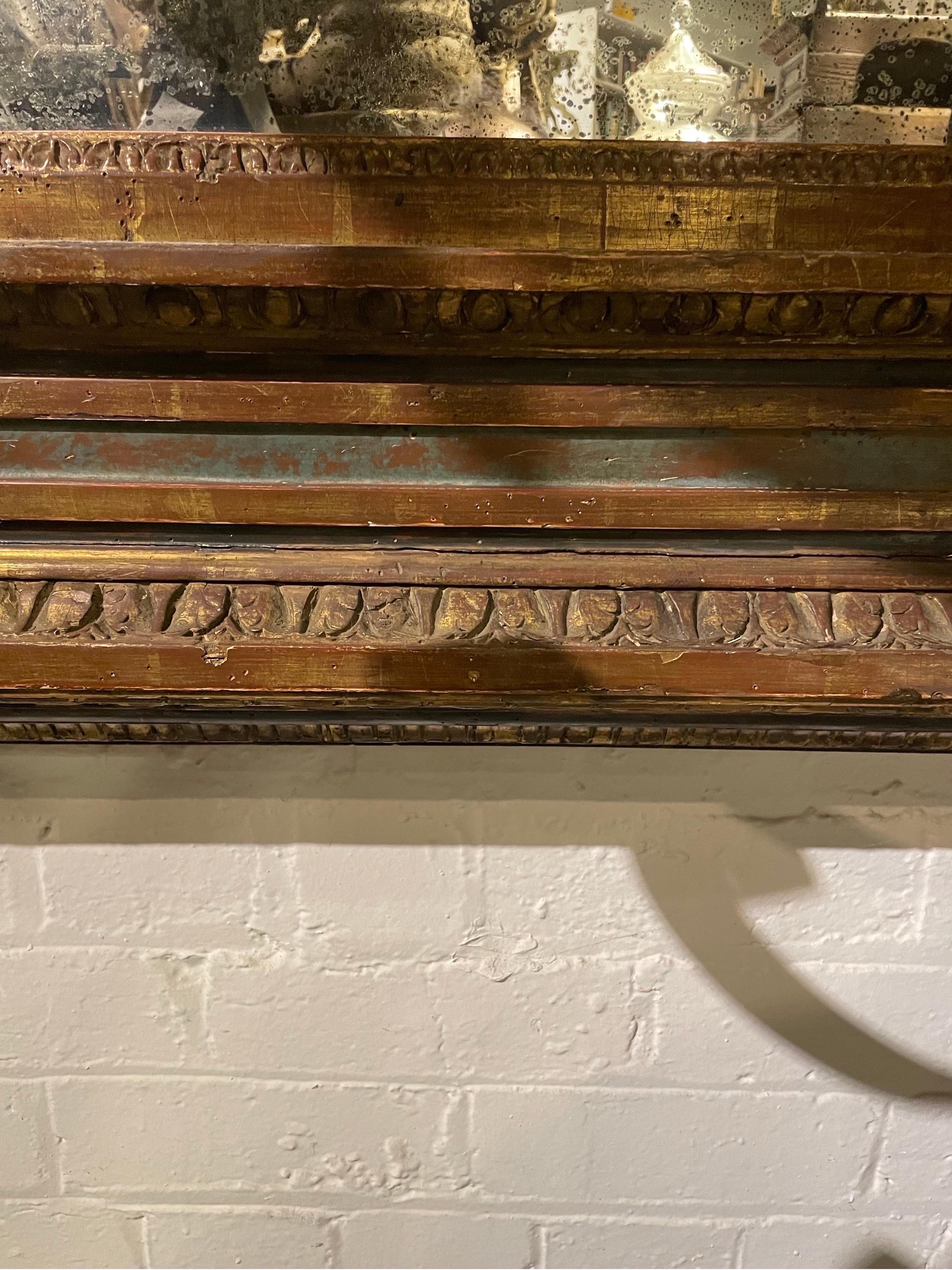 A Tuscan Gilt and Polychrome Neo-Classical Mirror, Italian Circa 1760 For Sale 1