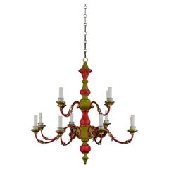 A Tuscan Painted Chandelier
