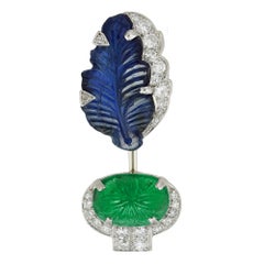 A tutti-frutti Cartier jabot pin