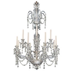 Lampadario Edwardiano a dodici luci in stile Adam