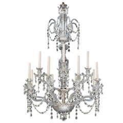 Antique Twelve-Light Edwardian Chandelier in Adam Style