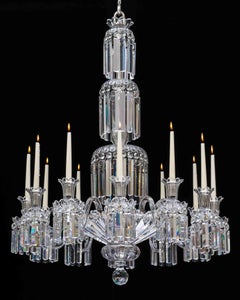Twelve-Light William IV Crystal Chandelier Attributed to Perry & Co