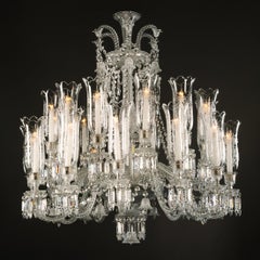 A Twenty-Four Light Crystal Glass Chandelier