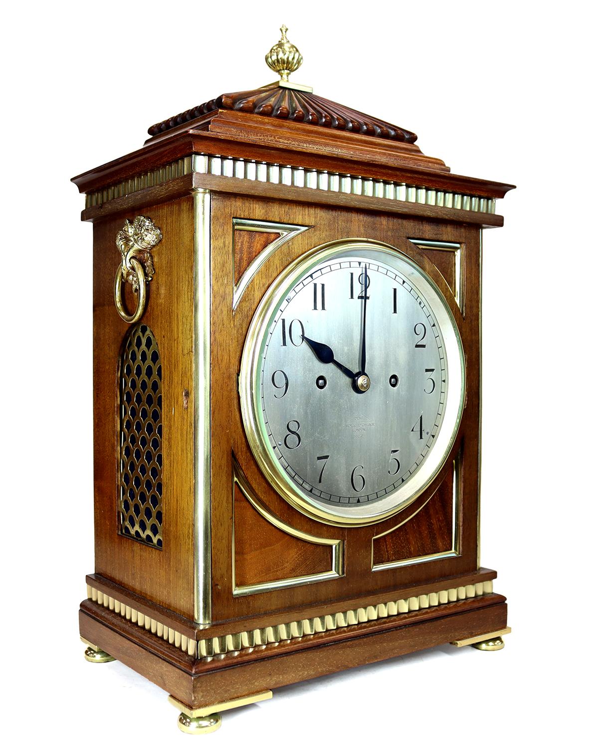 Early 20th Century A Twin Fusee Bracket Clock By Dent For Sale