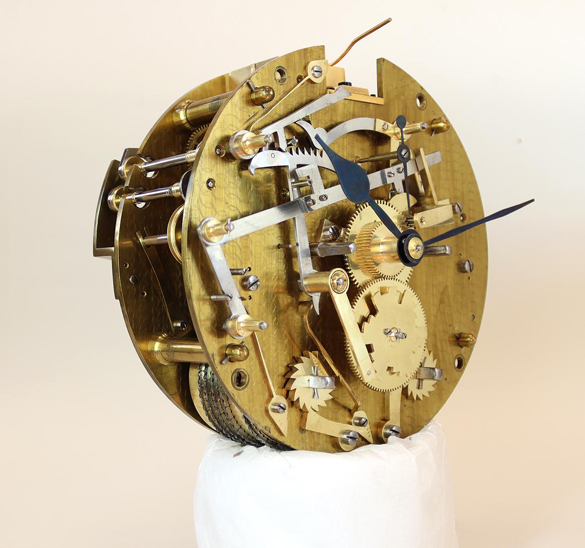 A Twin Fusee Ships Striking Bulkhead Clock For Sale 3