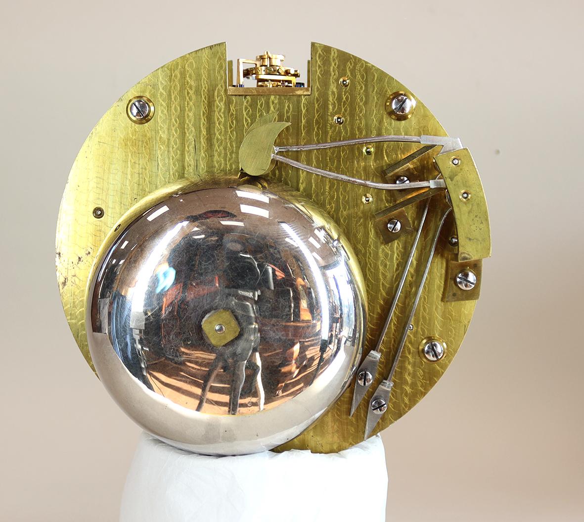 A Twin Fusee Ships Striking Bulkhead Clock For Sale 1