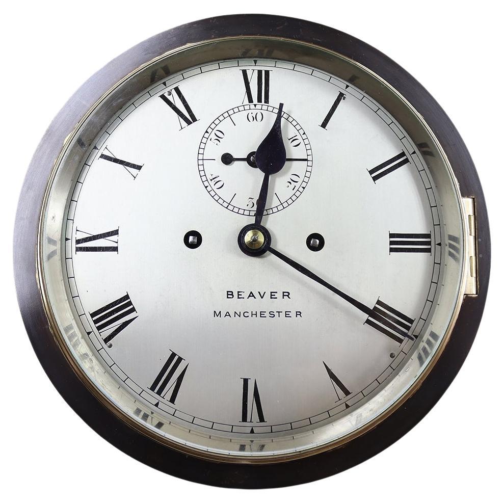 Reloj de mamparo de barco con doble bisel