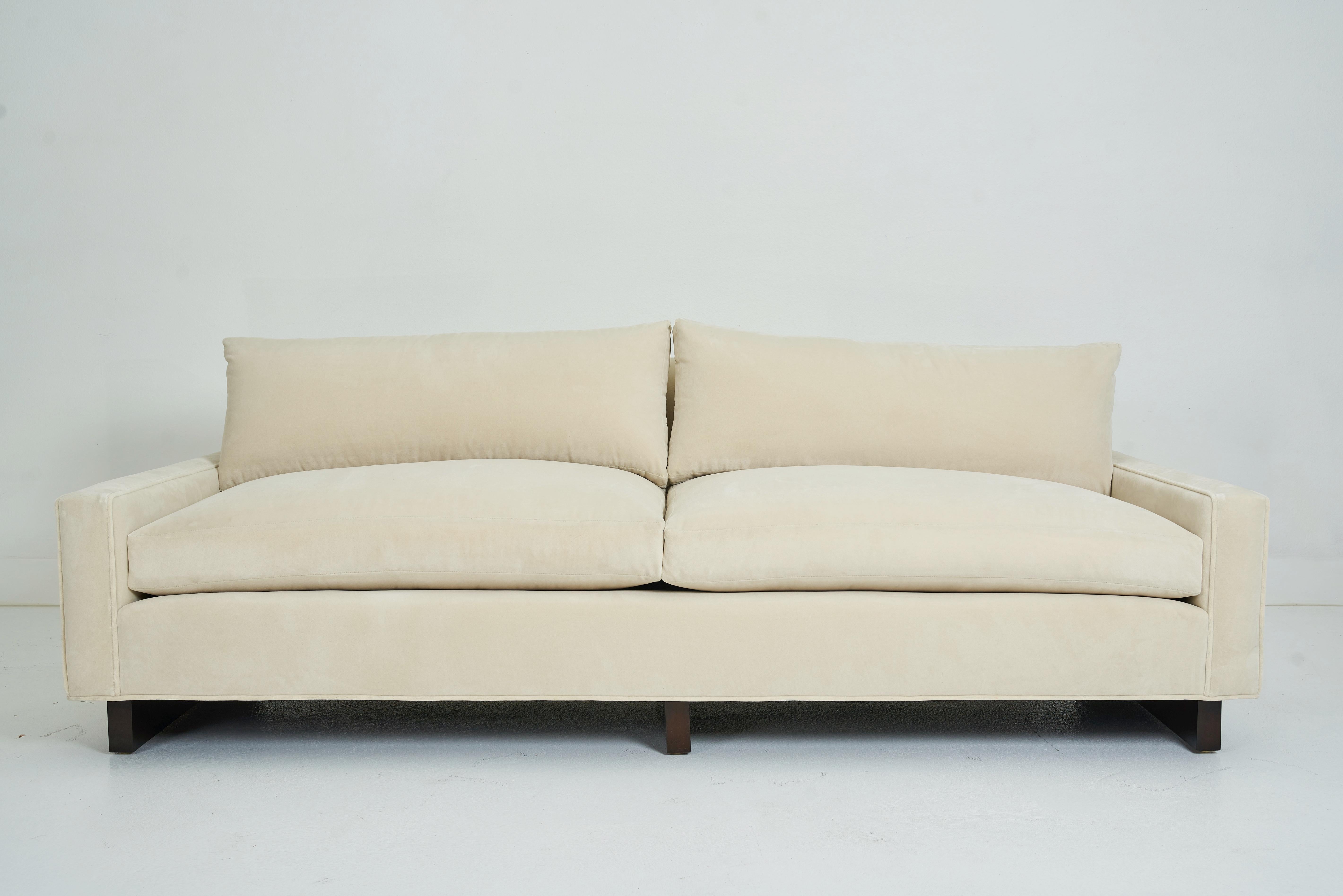 Mid-Century Modern A Two Cushion Sofa on Runner Legs, William Haines For Sale