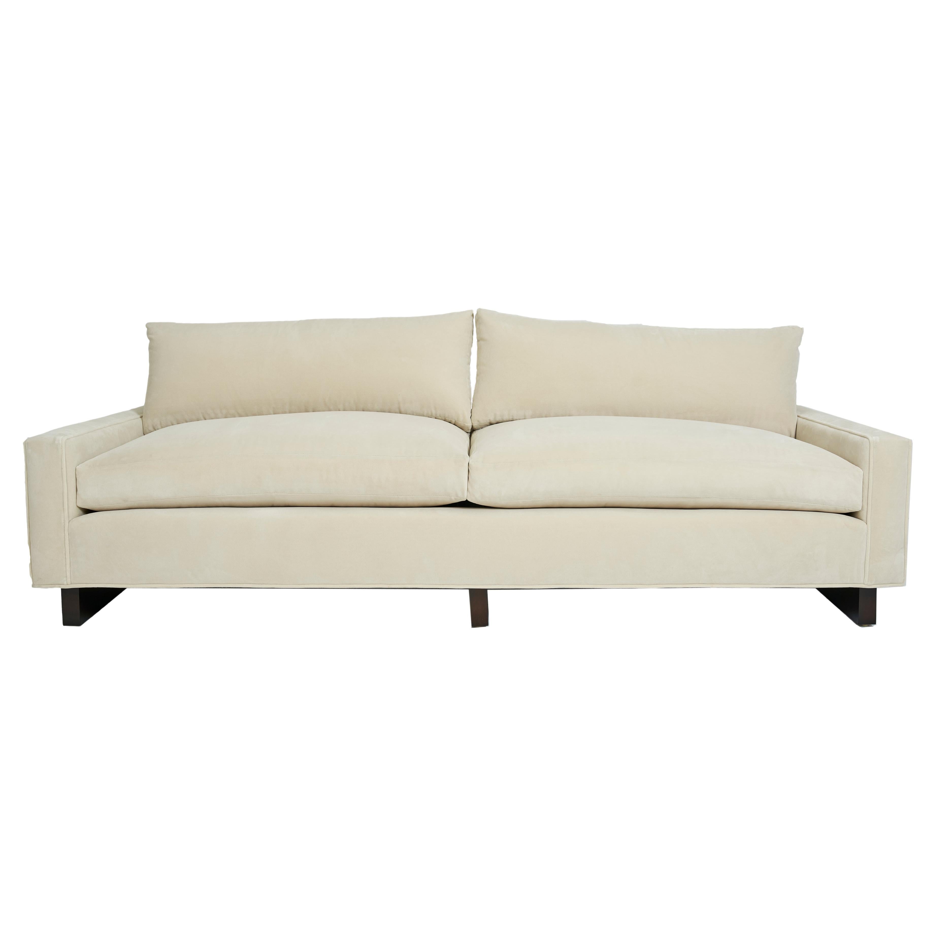 A Two Cushion Sofa on Runner Legs, William Haines For Sale