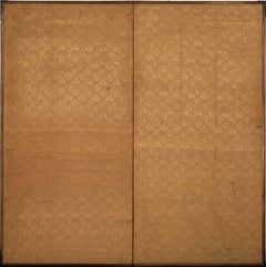 A Two-Panel Folding Screen Depicting a Majestic White Eagle