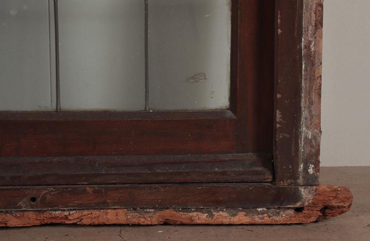 Ventana de caoba de dos hojas con cristal emplomado y marco, hacia 1920. principios del siglo XX en venta