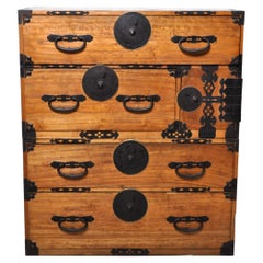 Two-Part Japanese Tansu Chest