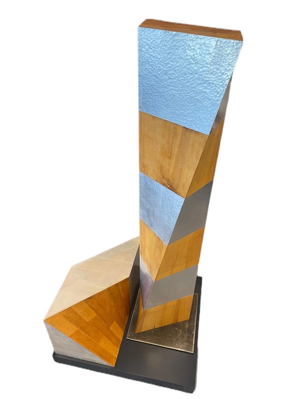 Kevin O'Toole, Zweiteilige Skulptur „Toole“, 20. Jahrhundert (Blattsilber)