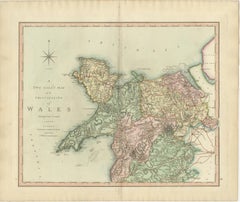 Two Sheet Map of the Principality of Wales Divided into Counties, 1804