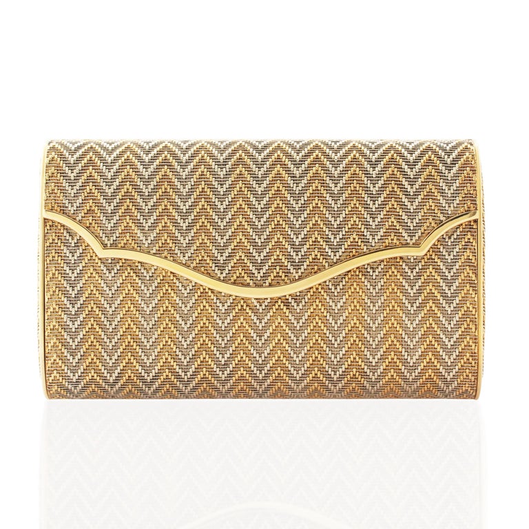 Two Tone Gold Evening Bag by Patek Philippe For Sale 1