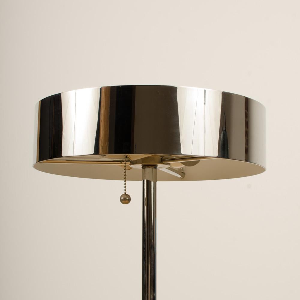 Ulrich Franzen Design Floor Lamp in Chrome, 1950s In Good Condition In Philadelphia, PA