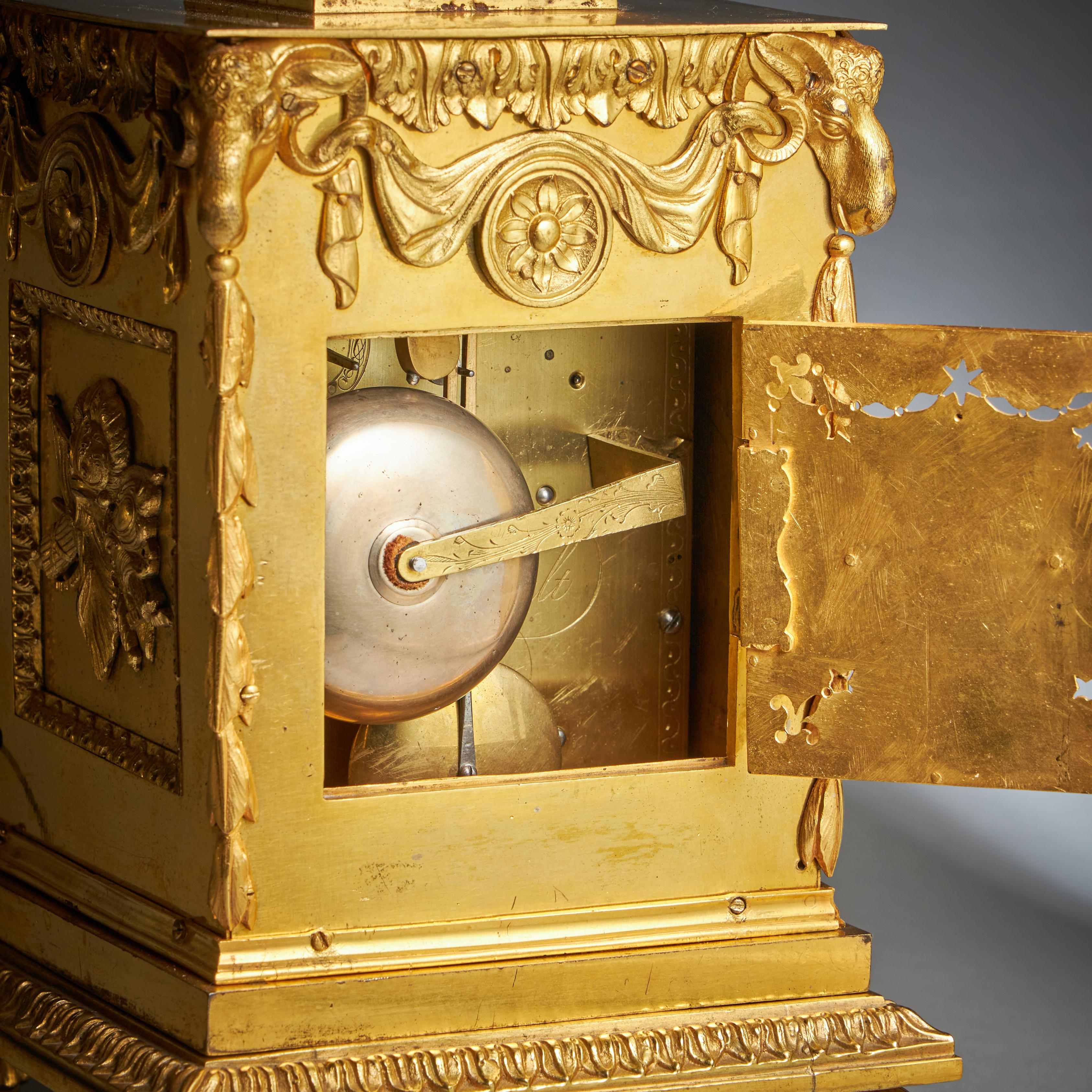 18th Century and Earlier A Unique 18th Century Georgian Urn Clock by Paul Rimbault, Soho London, 1770 For Sale