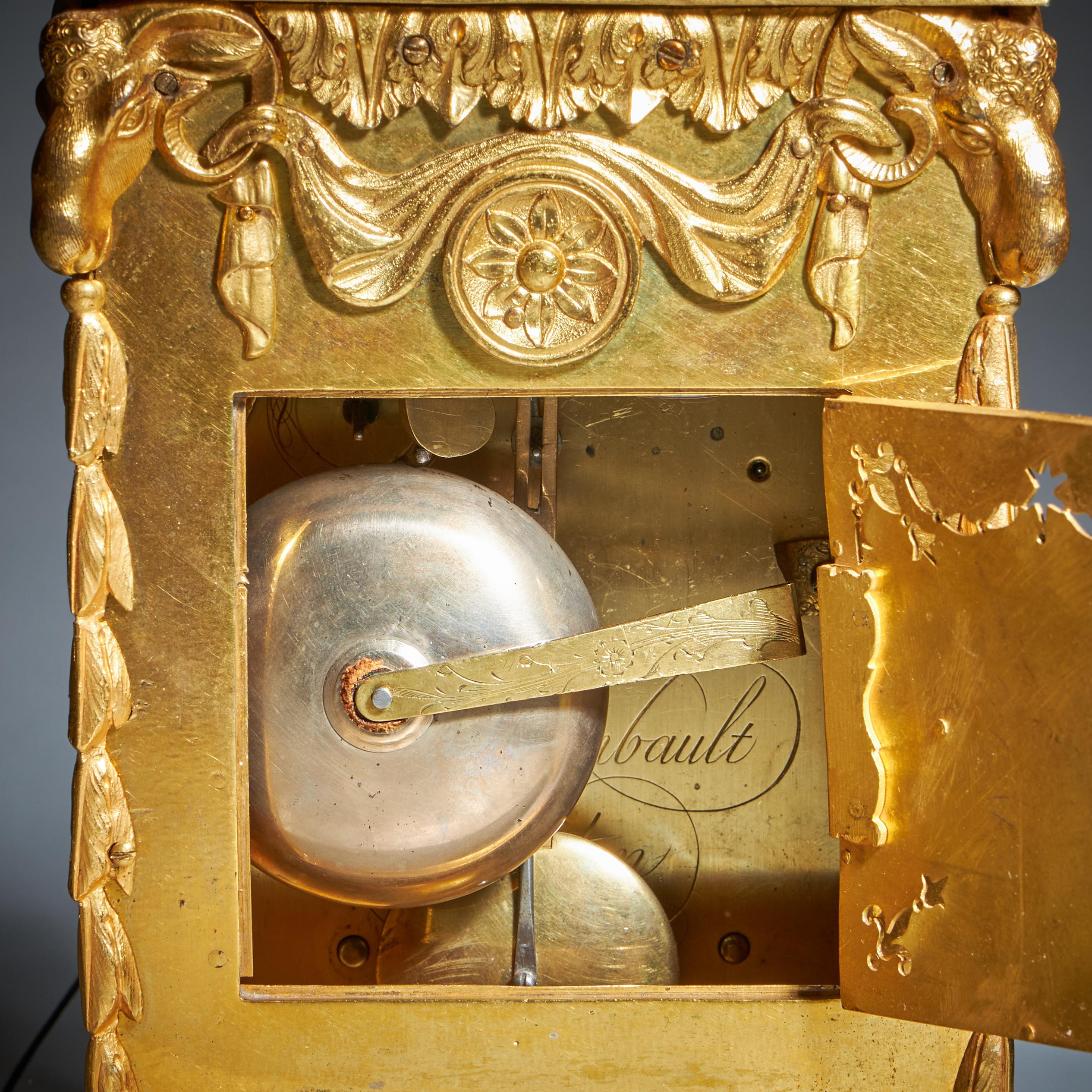 Brass A Unique 18th Century Georgian Urn Clock by Paul Rimbault, Soho London, 1770 For Sale