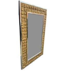 A unique 1950s handmade tiled mirror by English artist Ron Hitchins