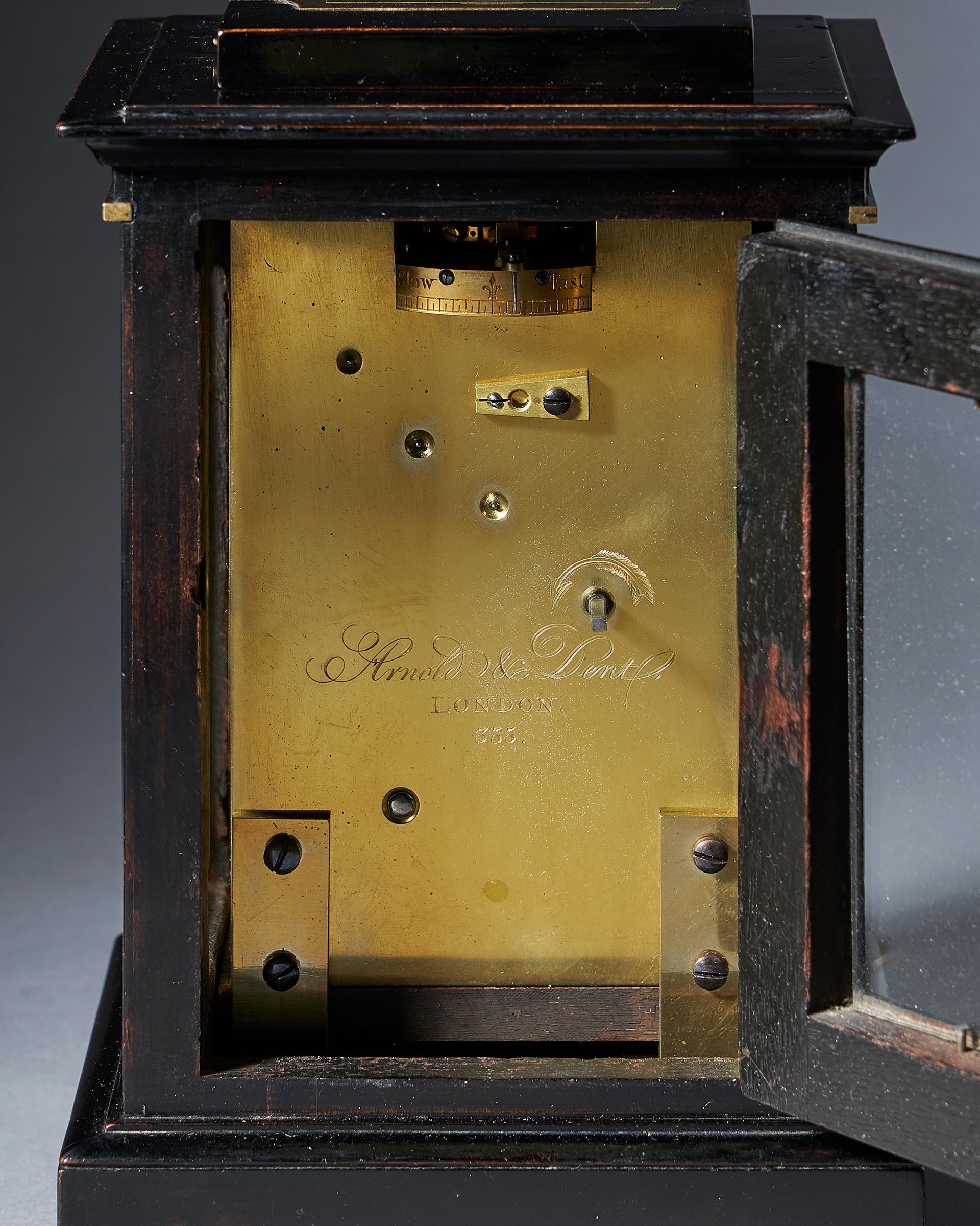 Régence Unique and Fine Mid 19th-Century Travelling Clock by Arnold and Dent