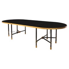 Used A Unique and Superb Bronze and Granite Dining Table, by Karl Springer