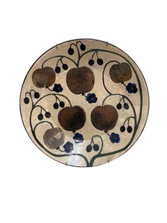 Unique Birger Kaipiainen Decorative Dish, Lyster Apples & Pansies, Arabia, 1970s